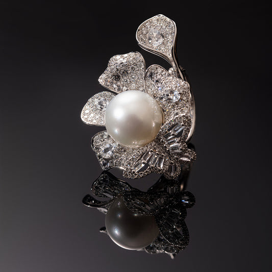 Blooming Flower design ring( 1 )AB002-27