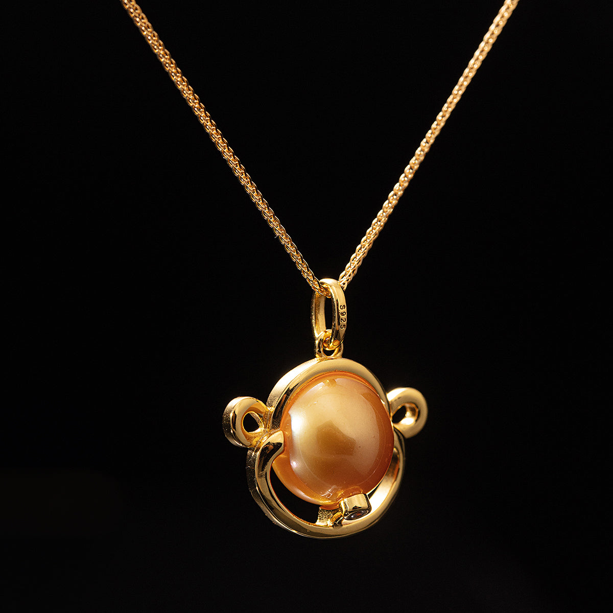 South sea pearl twelve zodiac series (golden pearl)- monkey